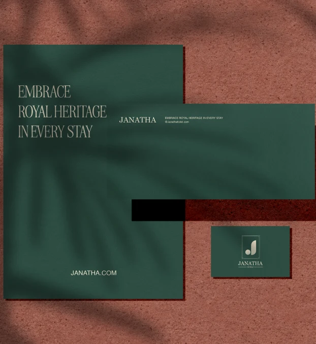 Janatha stationery reading Embrace royal heritage in every stay