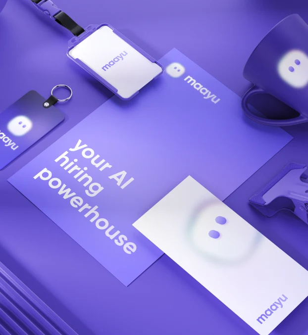 Maayu ID cards and print reading Your AI hiring powerhouse