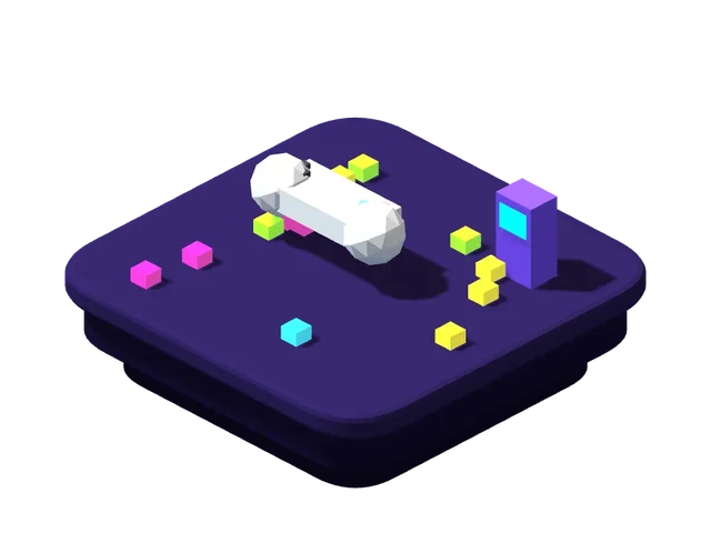 A miniature island illustrating: Into video gaming